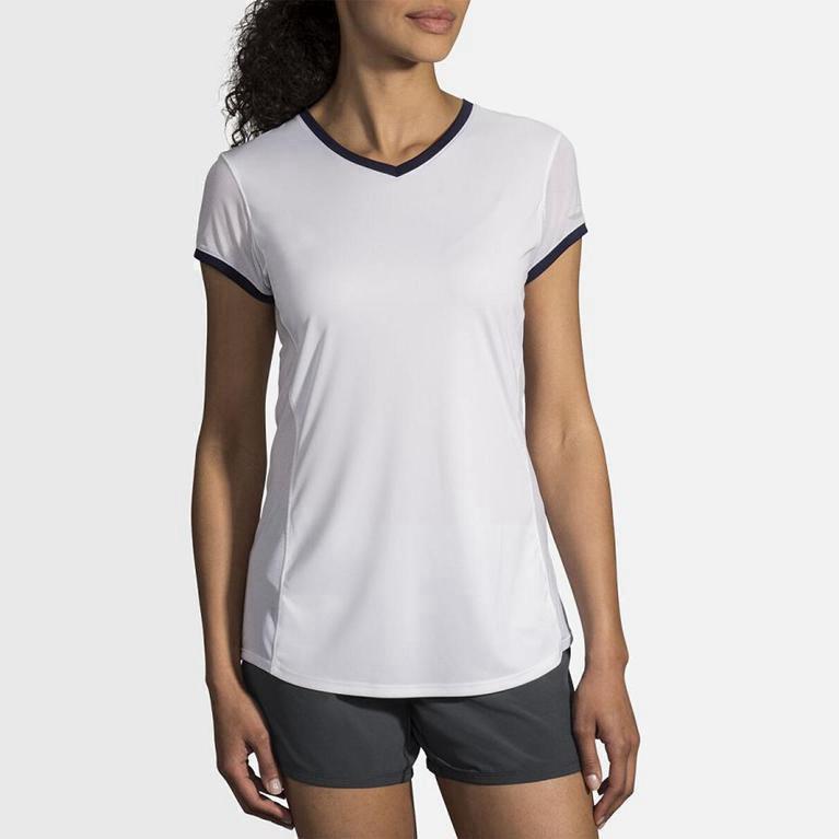 Brooks Stealth - Camisetas Manga Corta Mujer - Blancas (IJ1903425)